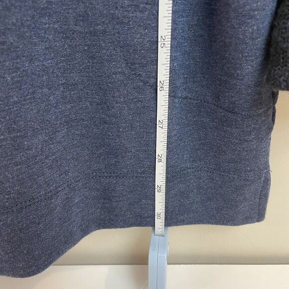 Soft Surroundings Pullover Blue Shawl Collar Lagenlook Size S Oversized Pockets - Picture 8 of 9